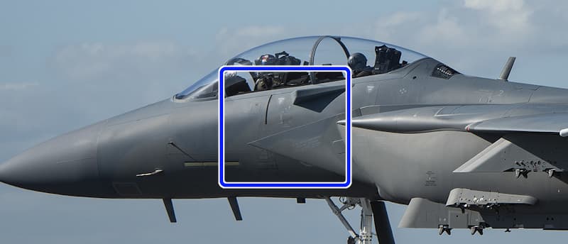 F-15EXイーグルIIの可変インテーク（下方）