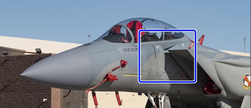 F-15EXイーグルIIの可変インテーク（上方）