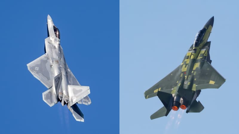 F-22ラプターとF-15EXイーグルII