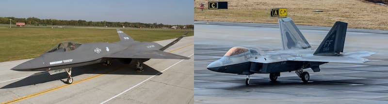 YF-23とF-22:地上
